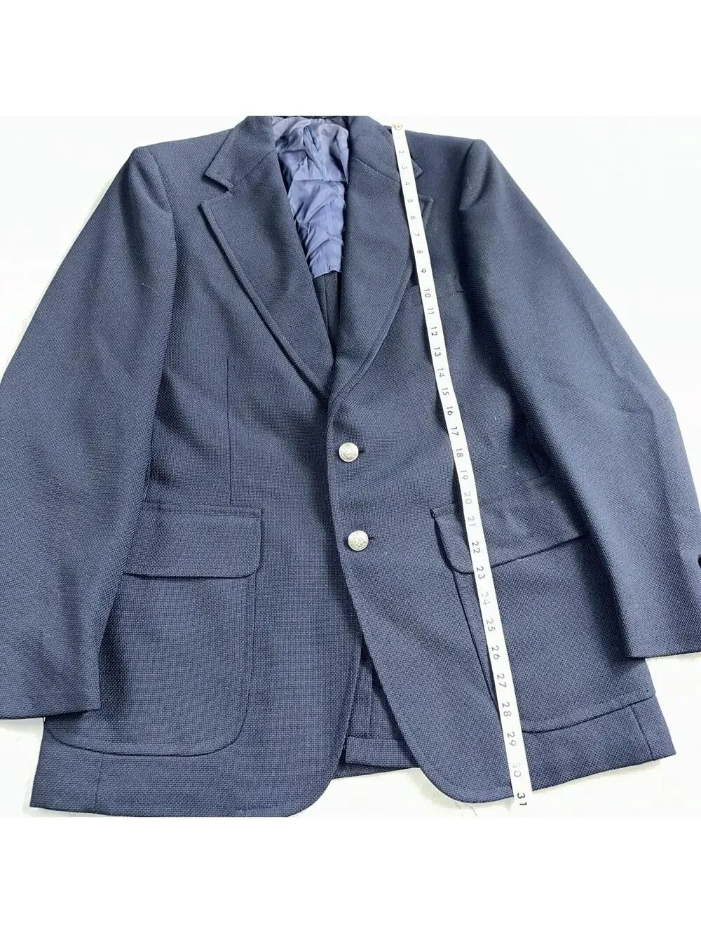 Kingsridge Blazer Mens 40 Blue Vintage Sport Coat Suit Jacket Union USA 1970s